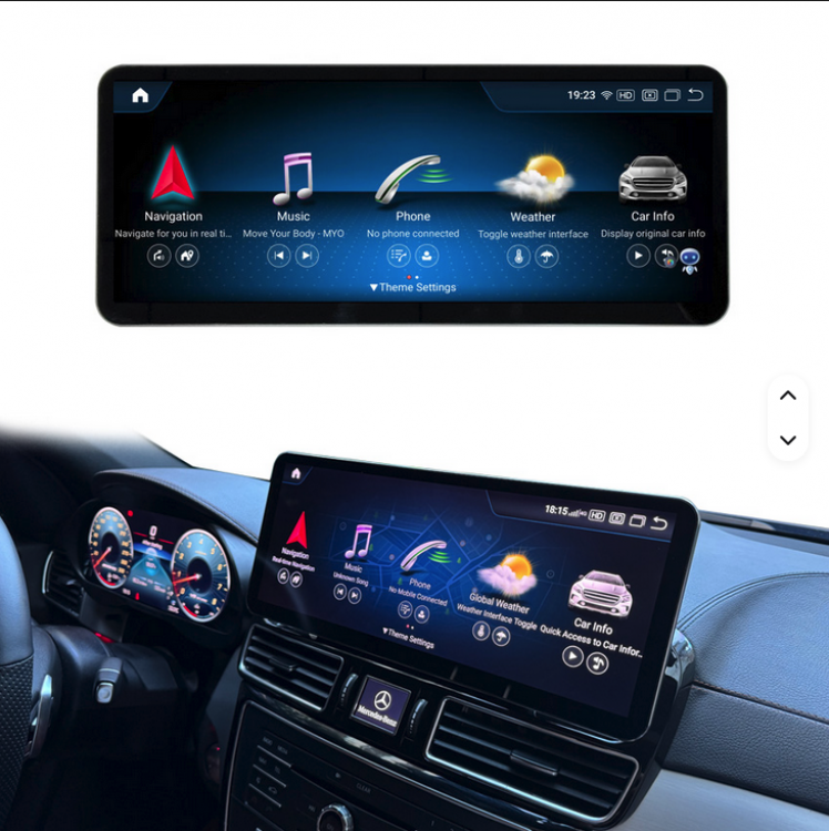 12,3"" Android 14 Android Display Carplay für Mercedes GLE / AMG – Kabelloses CarPlay, GPS & OEM-Integration – Produktbild